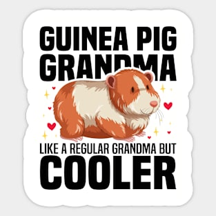 Guinea Pig Grandma like a regular Grandma but cooler Sticker